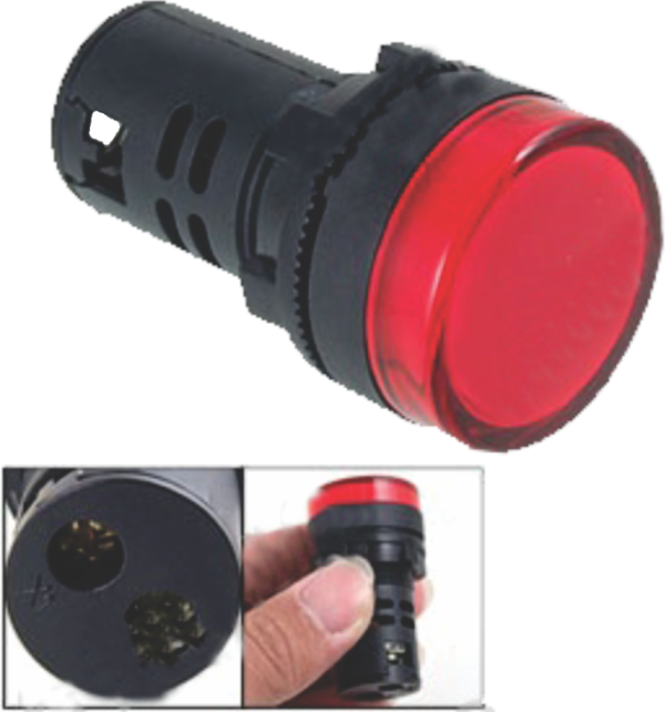 AIQ TOOLS II Buton martor rosu pentru panou electric (22MM)