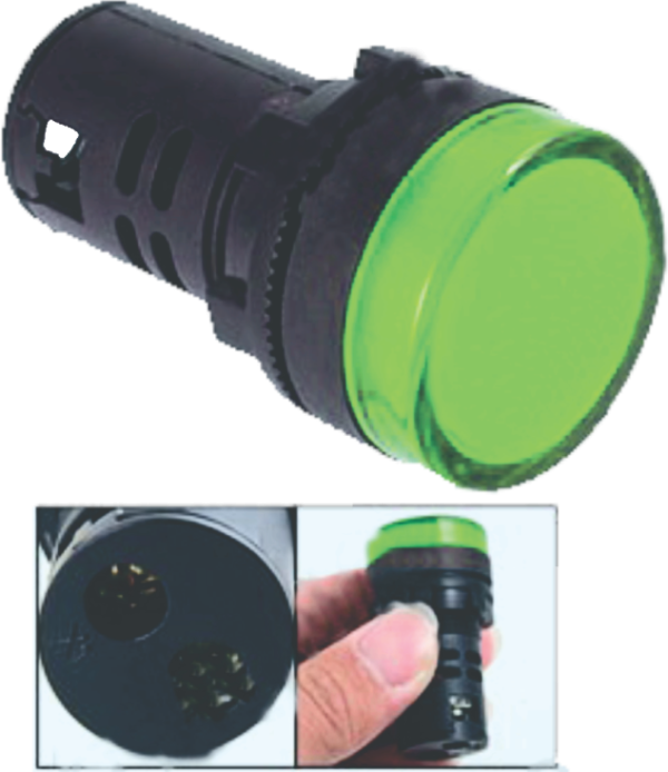 AIQ TOOLS II Buton martor verde pentru panou electric (22MM)